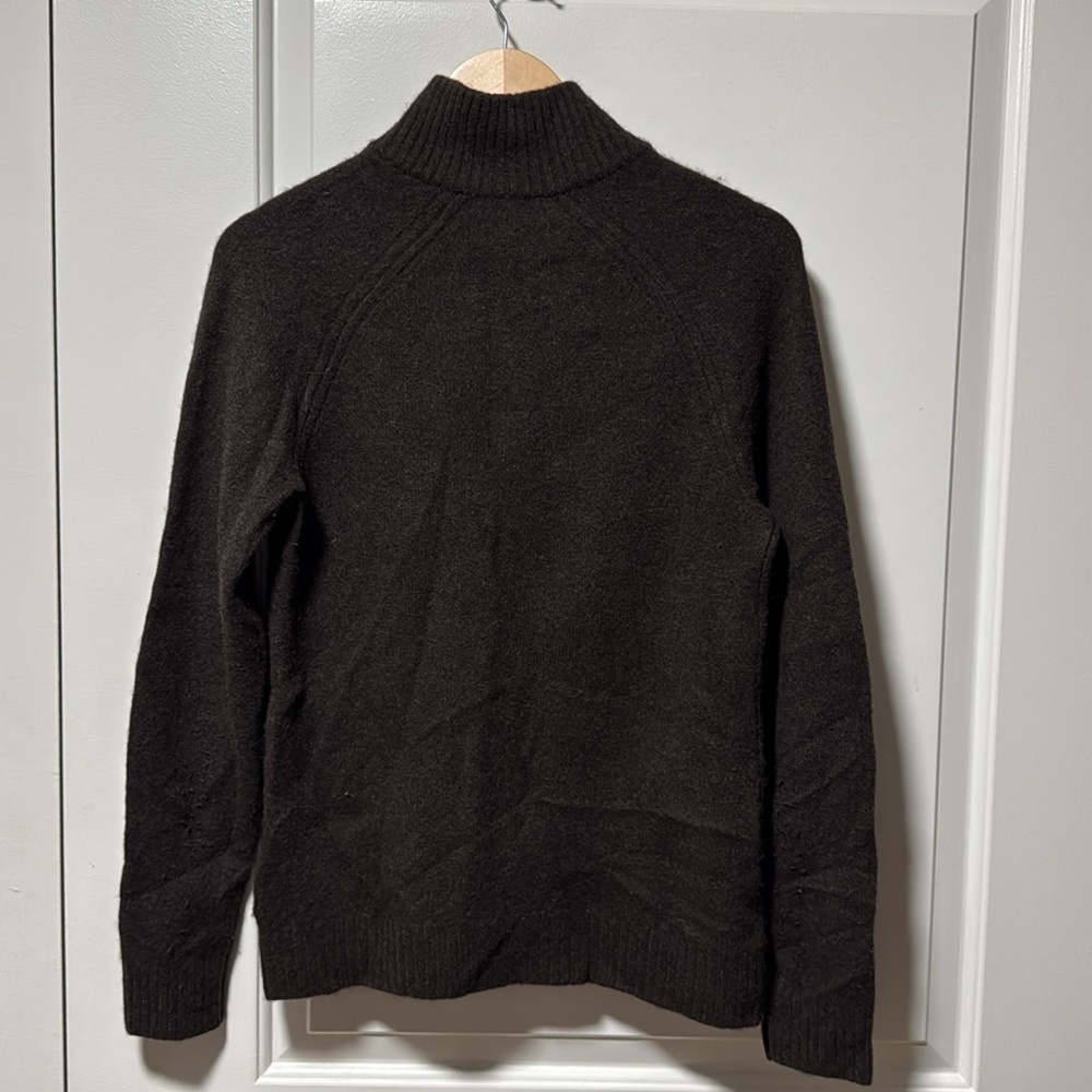 Vince brown yak & merino wool quarter zip sweater size small - Picture 5 of 5